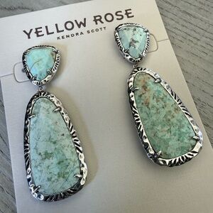 Kendra Scott Yellow Rose Mint Light Turquoise Drop Earrings
